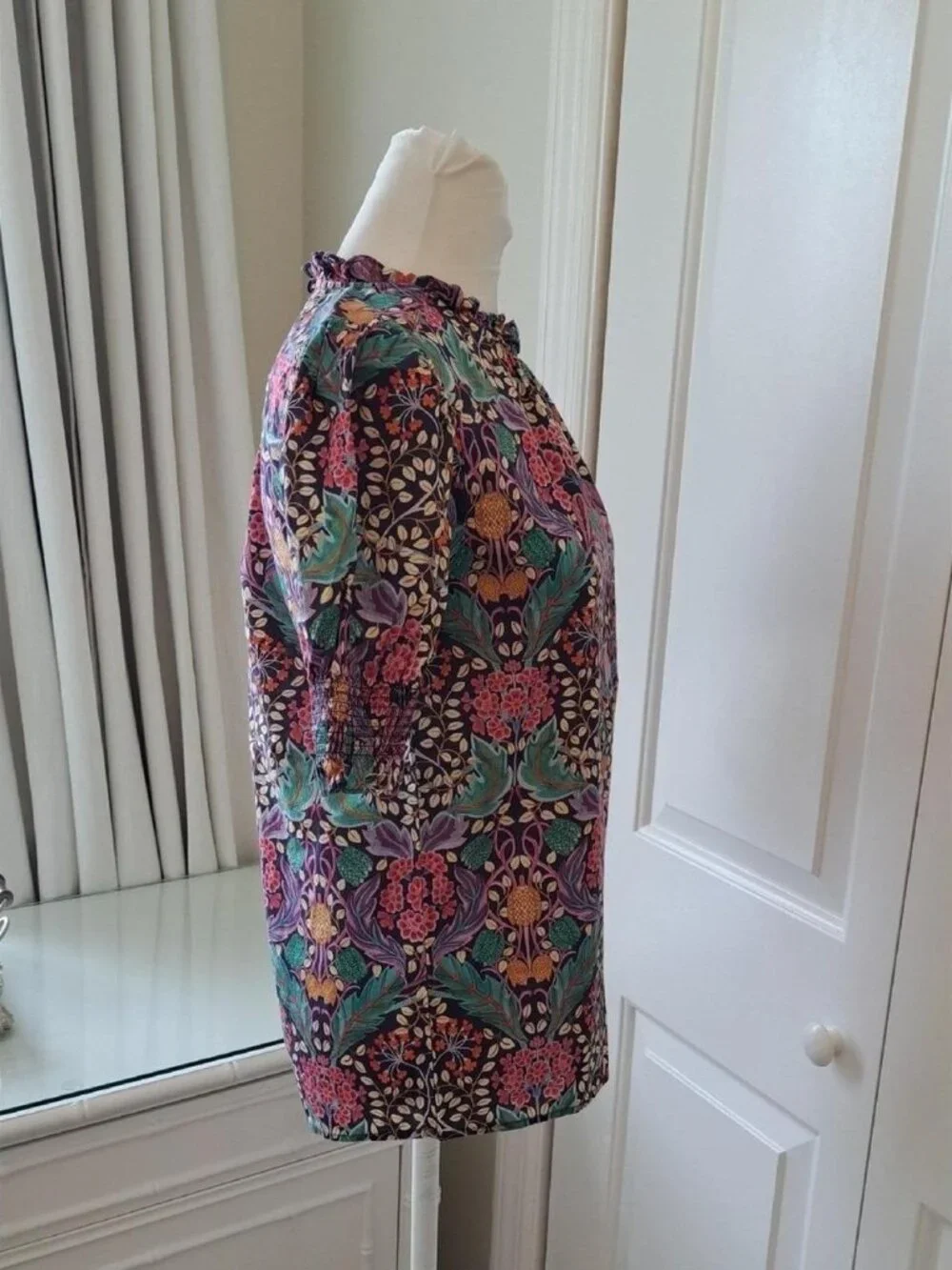J.Crew Women's Green and Purple Blouse
